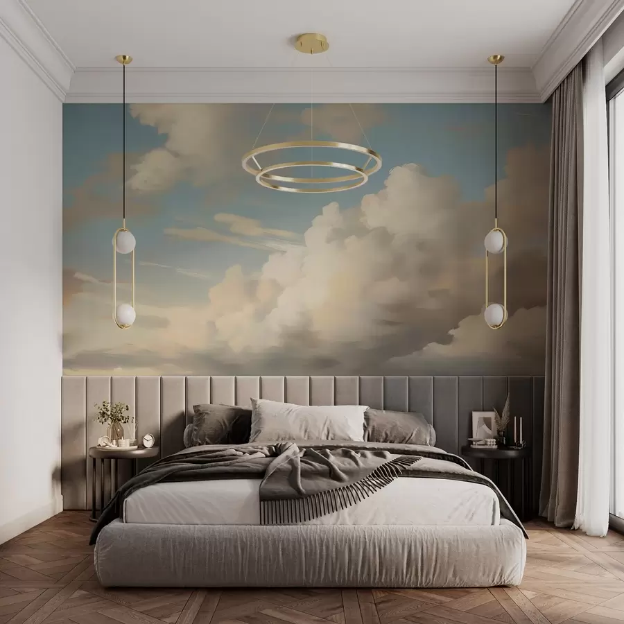 wall murals Clouds in the sky imitation of painting w03567