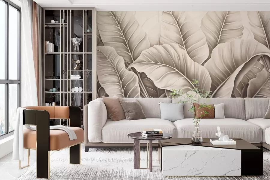 wall murals Leaves w03509