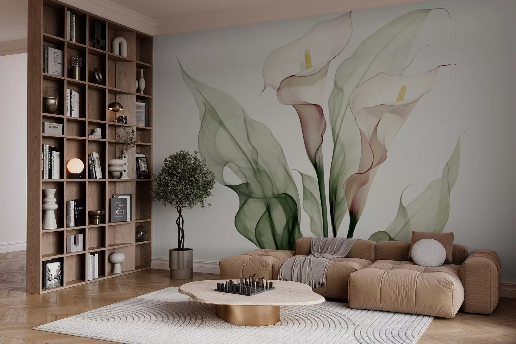 wall murals Calla lilies imitation watercolor w03566