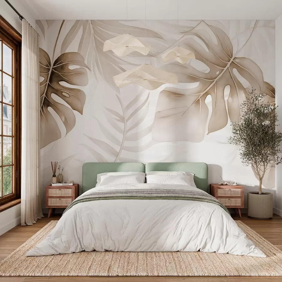 wall murals Tropical leaves w03513v1