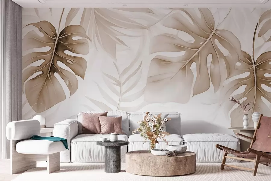 wall murals Tropical leaves w03513v1