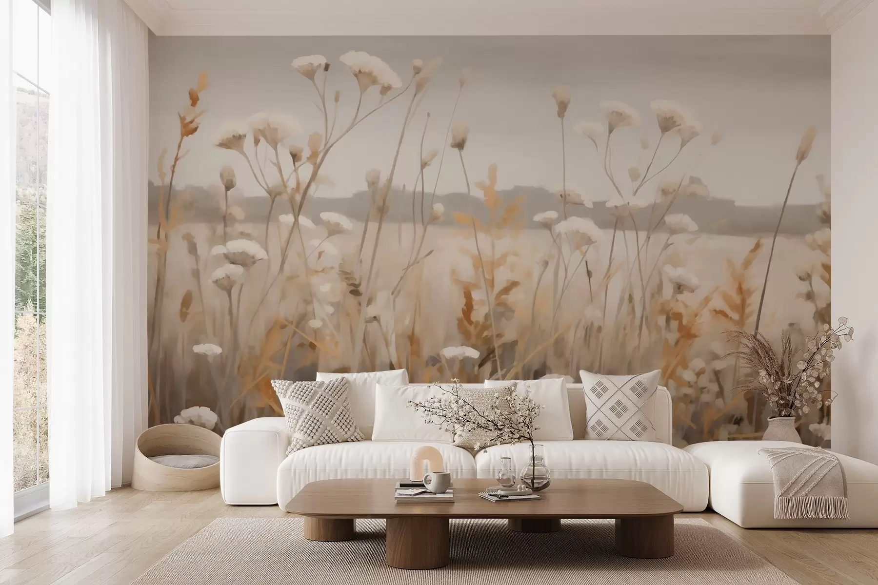 wall murals Wildflowers in the field w03574