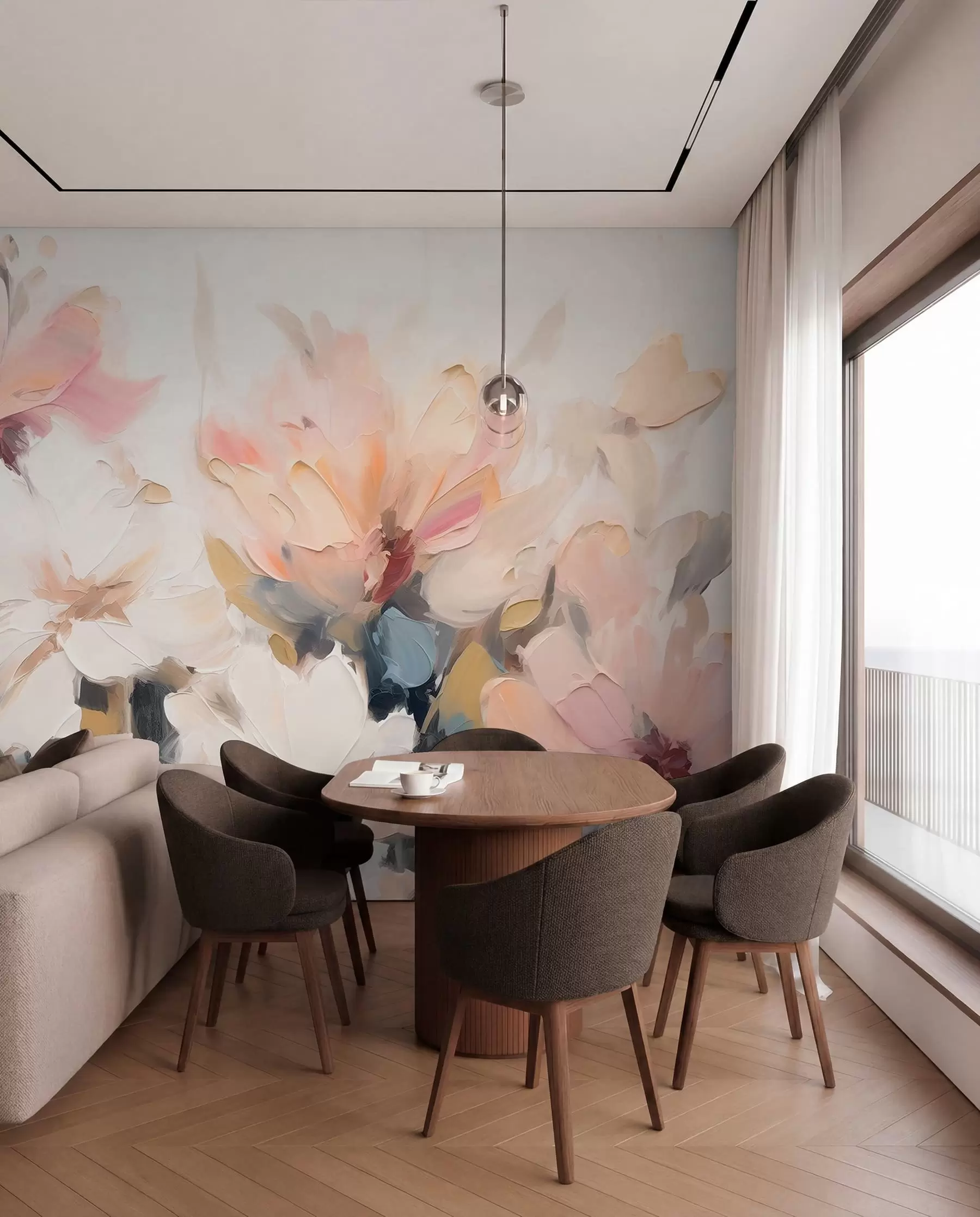 wall murals Painted Blossom w03575