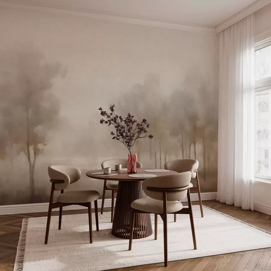 wall murals Abstract forest with sepia effect w03596