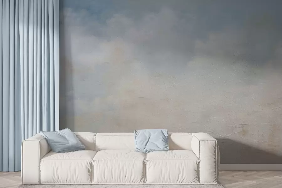 wall murals Abstract sky with clouds in grunge style w03603