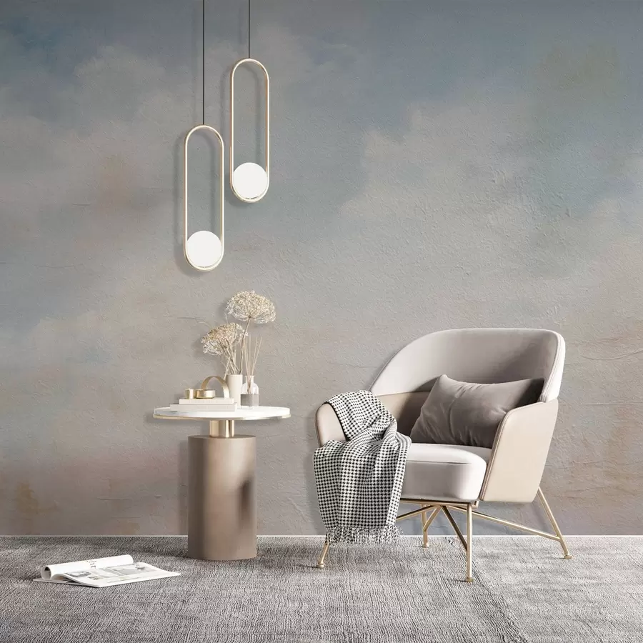 wall murals Abstract sky with clouds in grunge style w03603