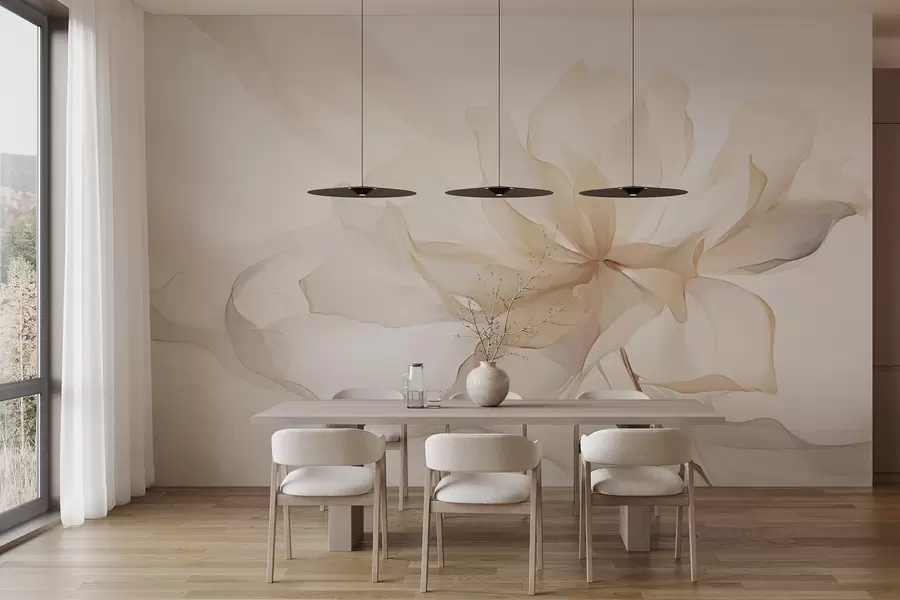 wall murals Trendy flower in pastel colors w03605