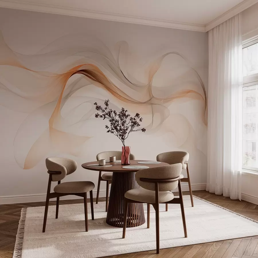 wall murals Abstraction with soft waves w03609