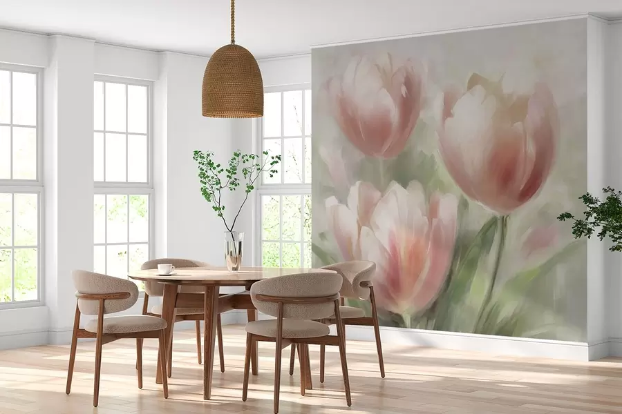 wall murals Three tulip flowers w03636