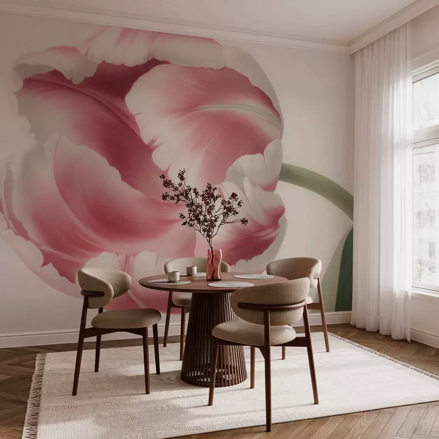 wall murals Vintage tulip flower w03638