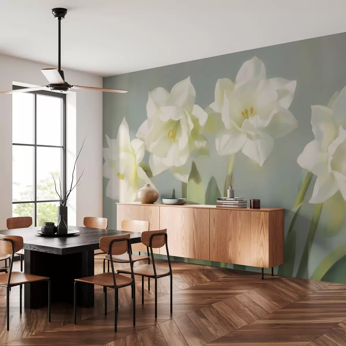 wall murals Daffodil flowers w03640