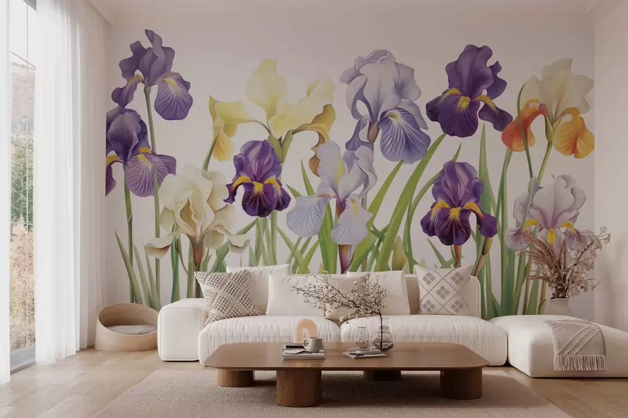 wall murals Iris flowers w03641