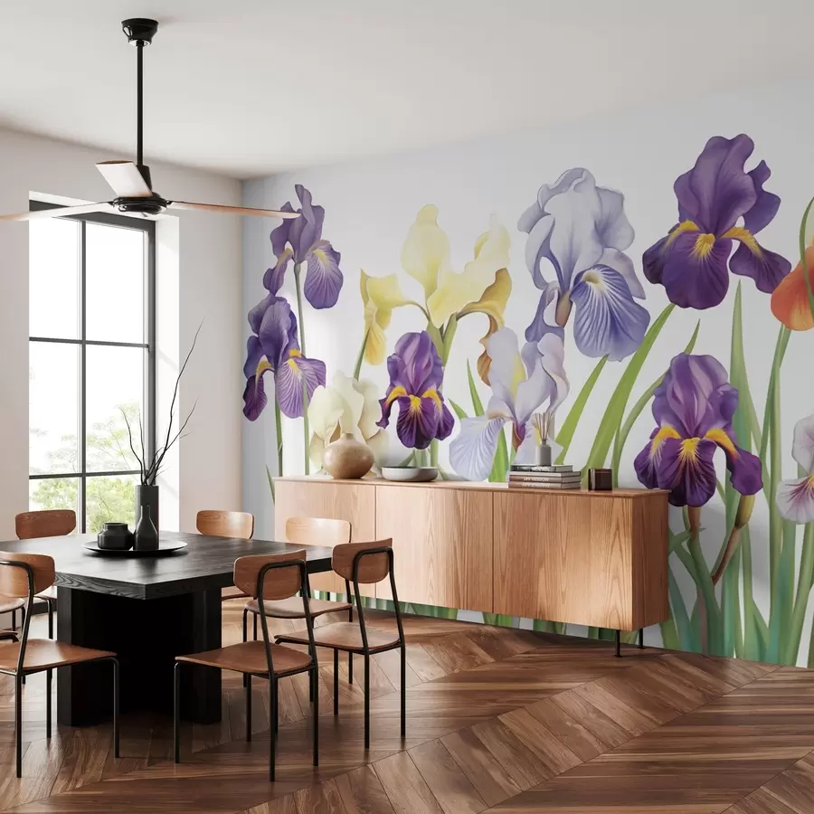 wall murals Iris flowers w03641