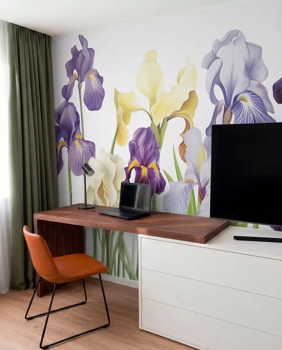 wall murals Iris flowers w03641