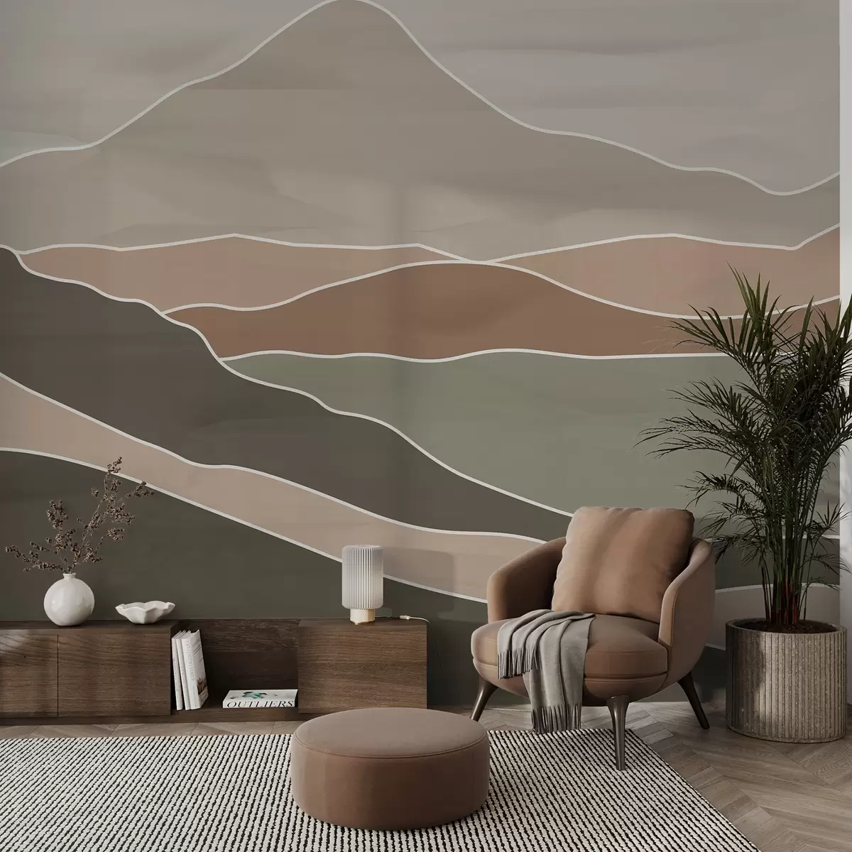 wall murals Muted Horizons w03627v1