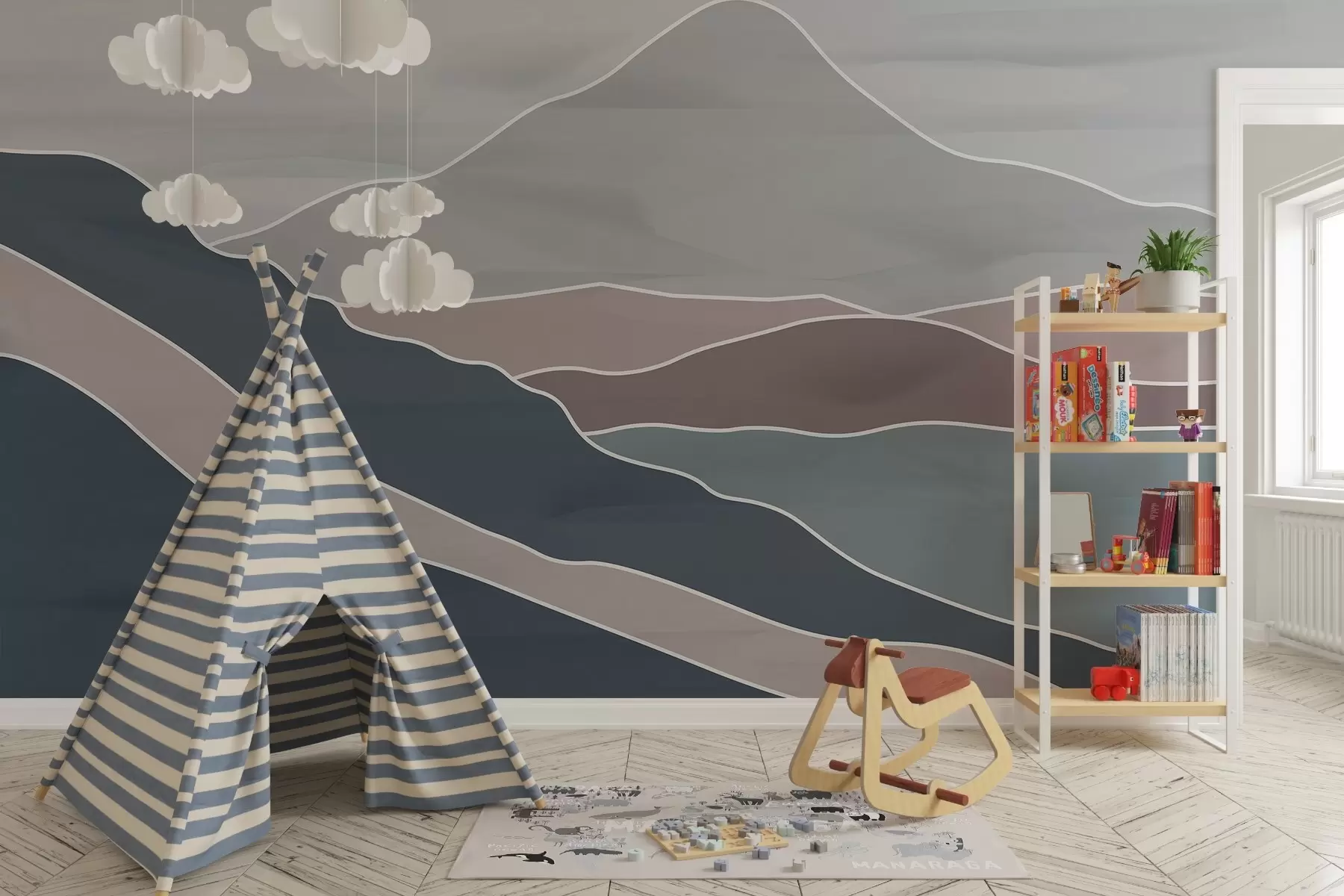wall murals Muted Horizons w03627v2