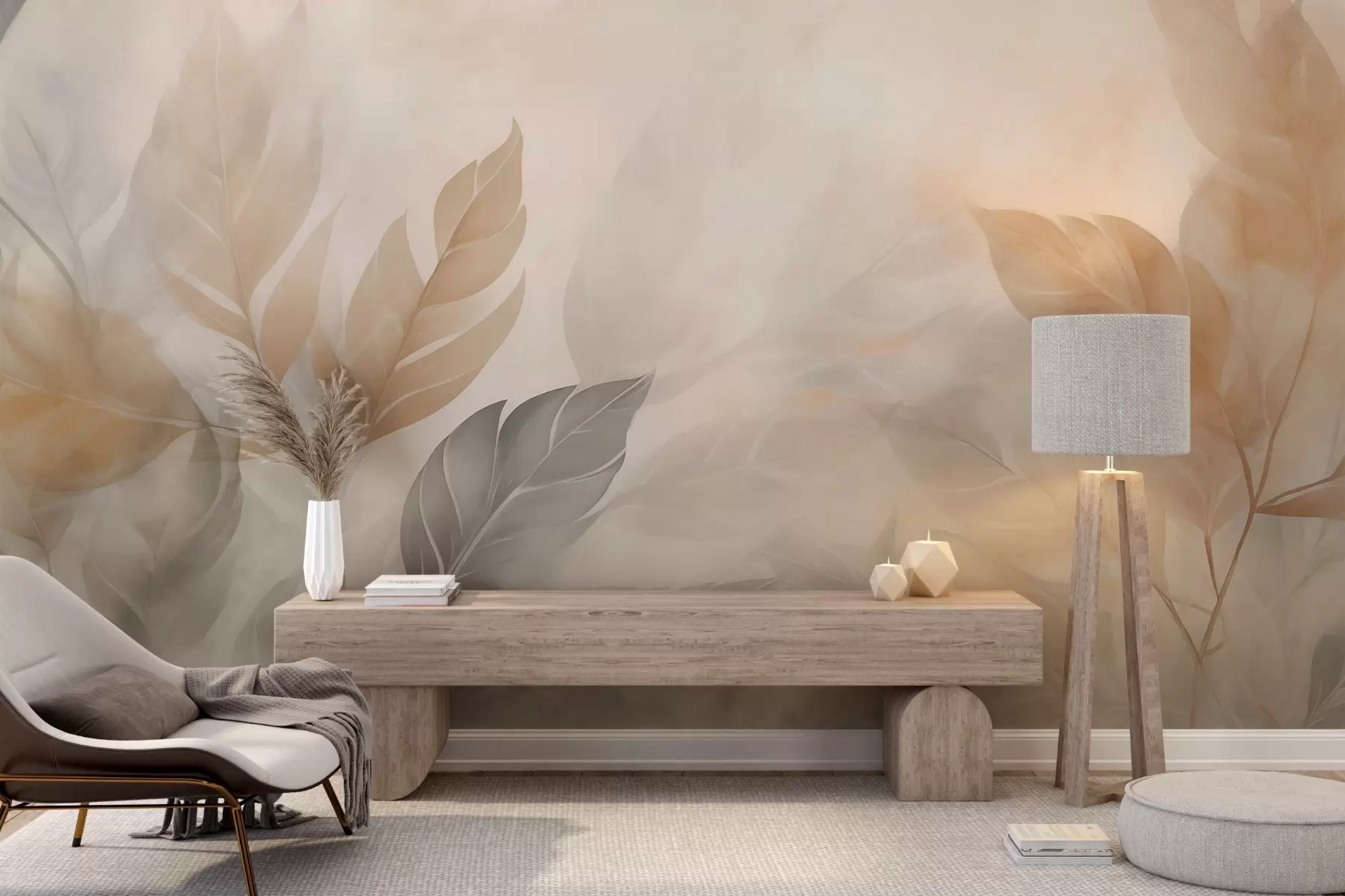 wall murals Muted Garden w03634