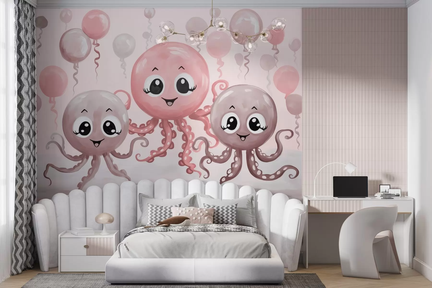wall murals Funny painted octopuses w03657v2