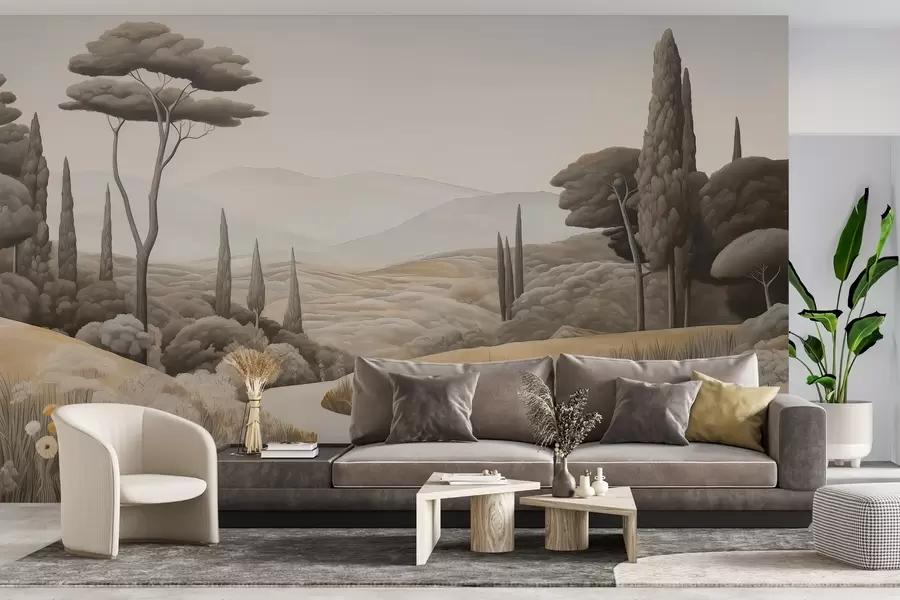 wall murals Watercolor landscape w03659v1