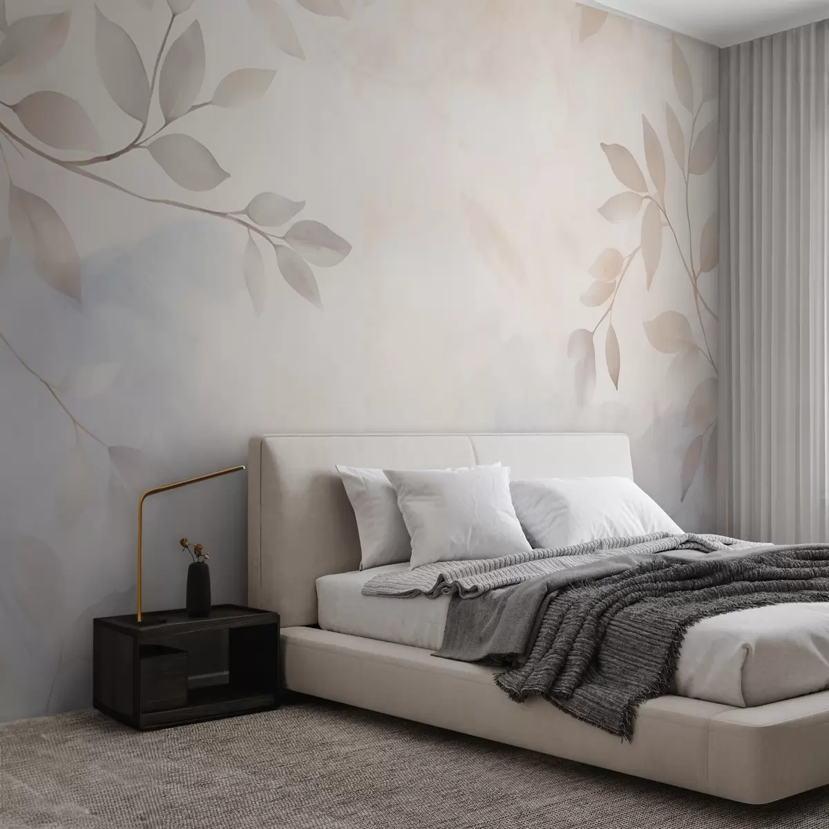 wall murals Light leaves in the mist w08990