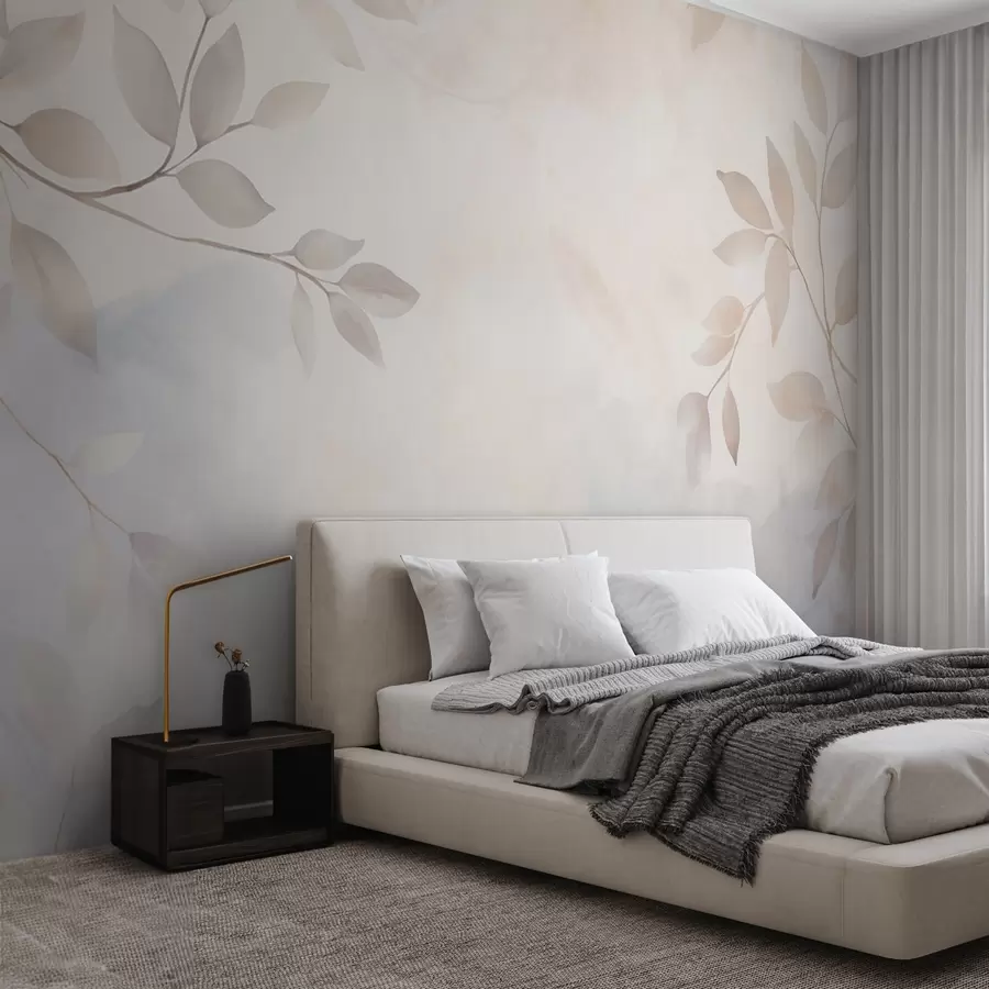 wall murals Light leaves in the mist w08990