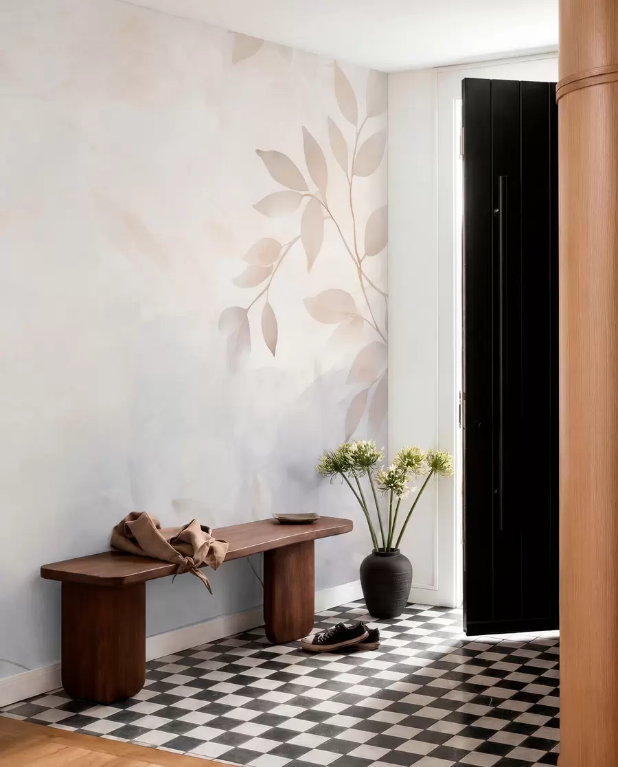 wall murals Light leaves in the mist w08990