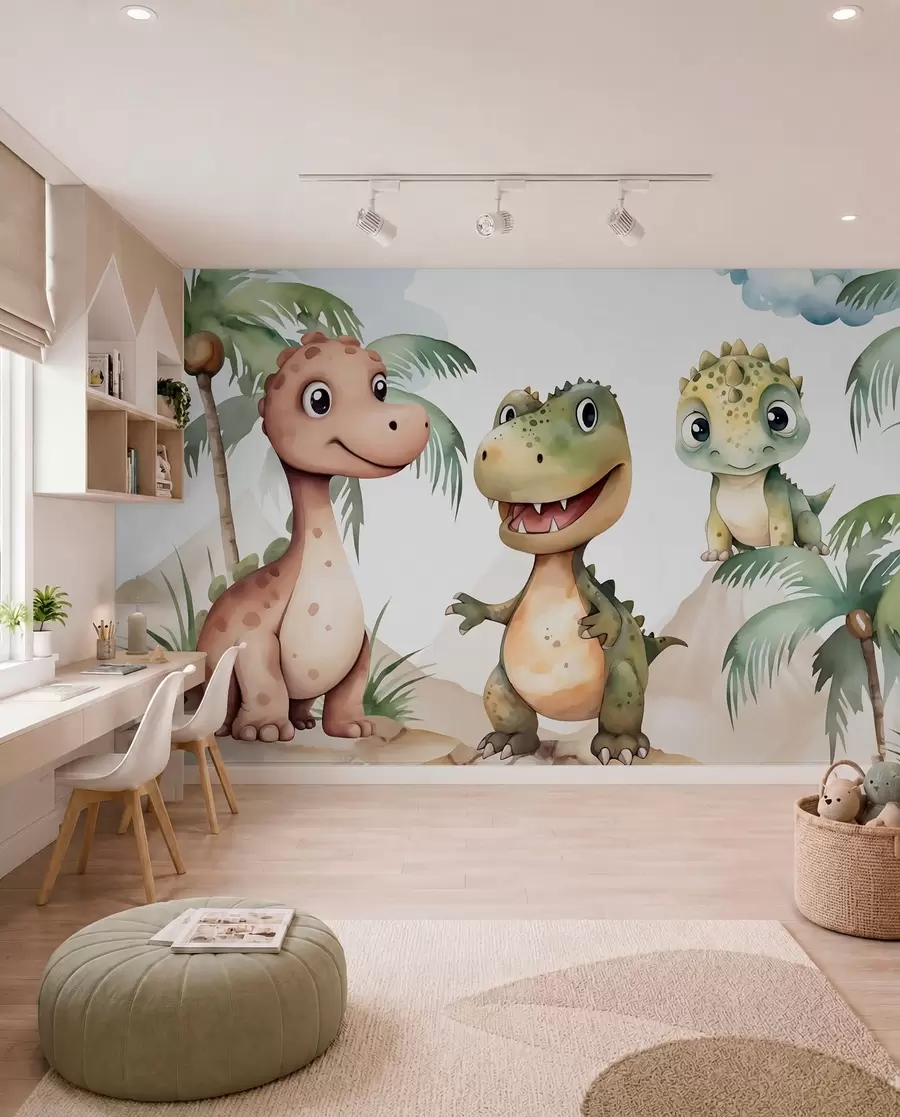 wall murals Three Little Dinosaurs w03675