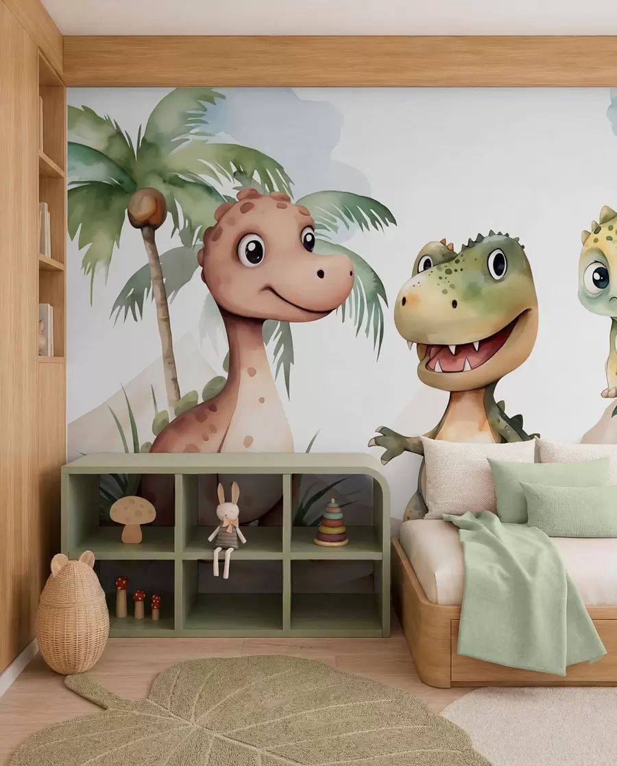 wall murals Three Little Dinosaurs w03675