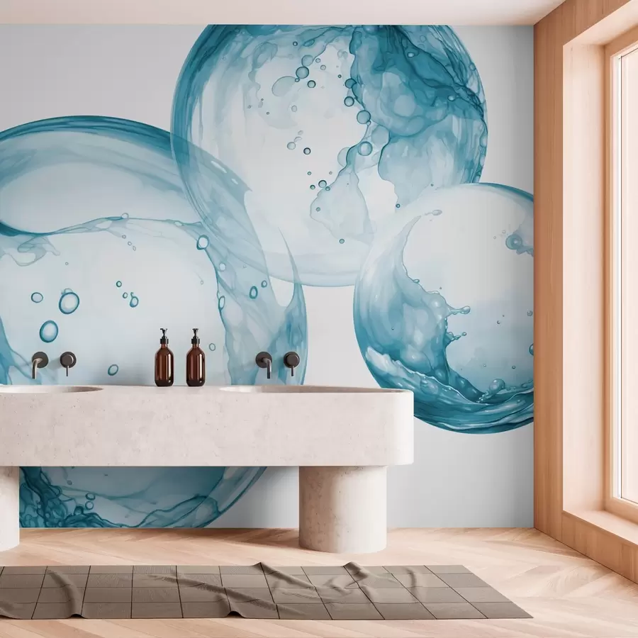 wall murals Water bubbles imitation watercolor w03736
