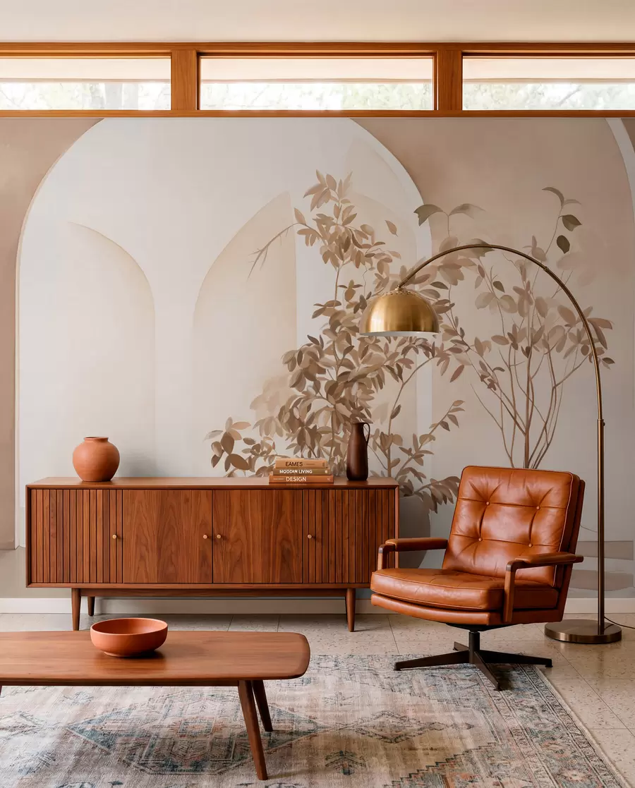 wall murals Botanical Arch in Sand w09013
