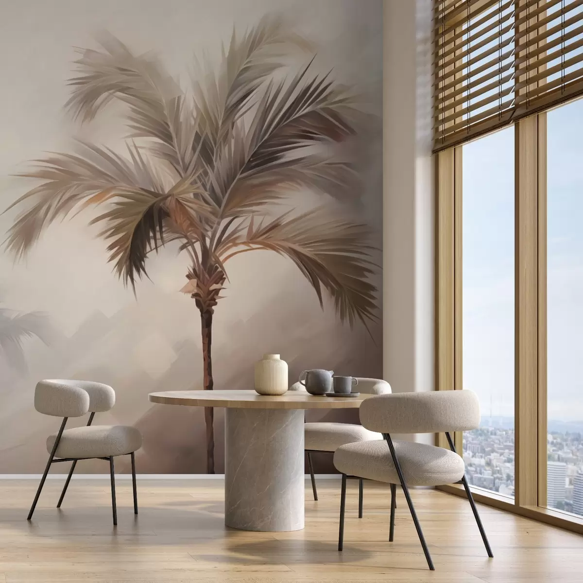 wall murals Palm tree imitation painting w03777