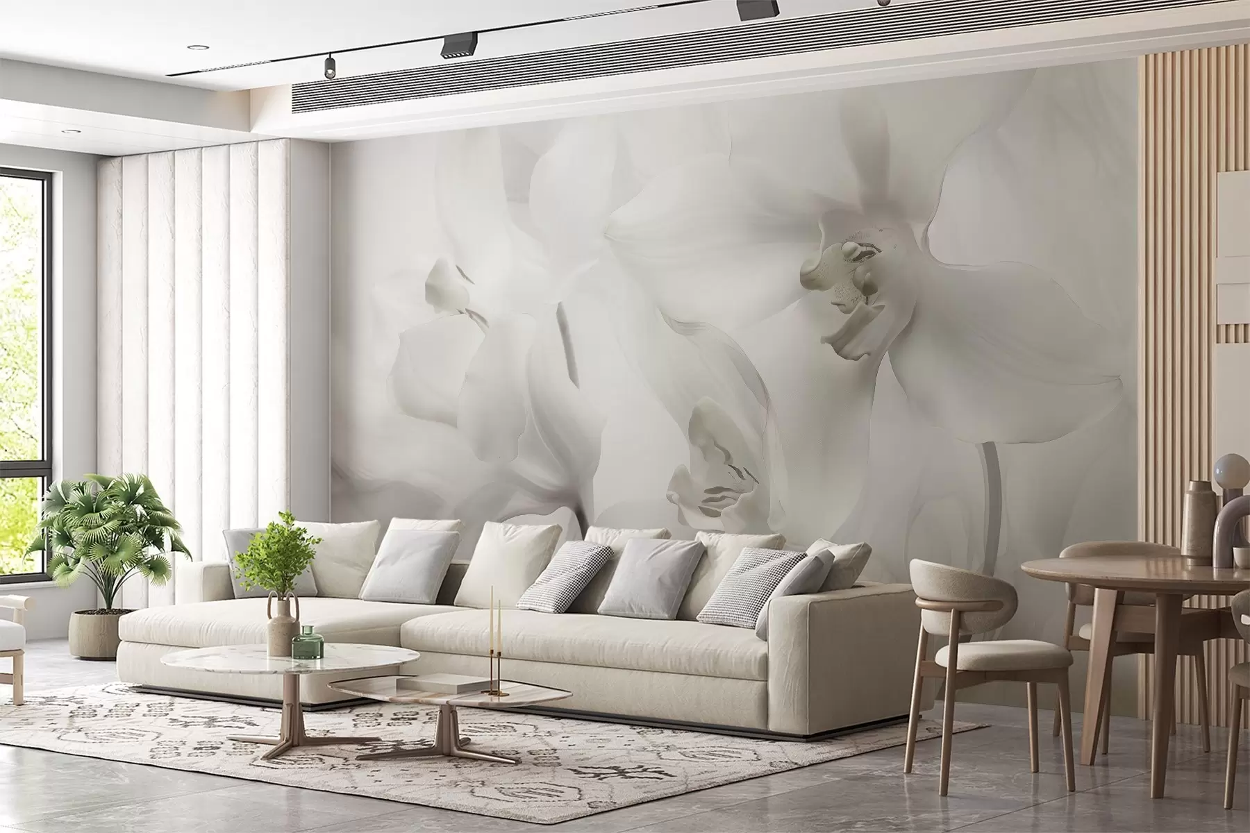 wall murals Orchid Tenderness,Orchids, petals, soft lines, blur effect w03781v1
