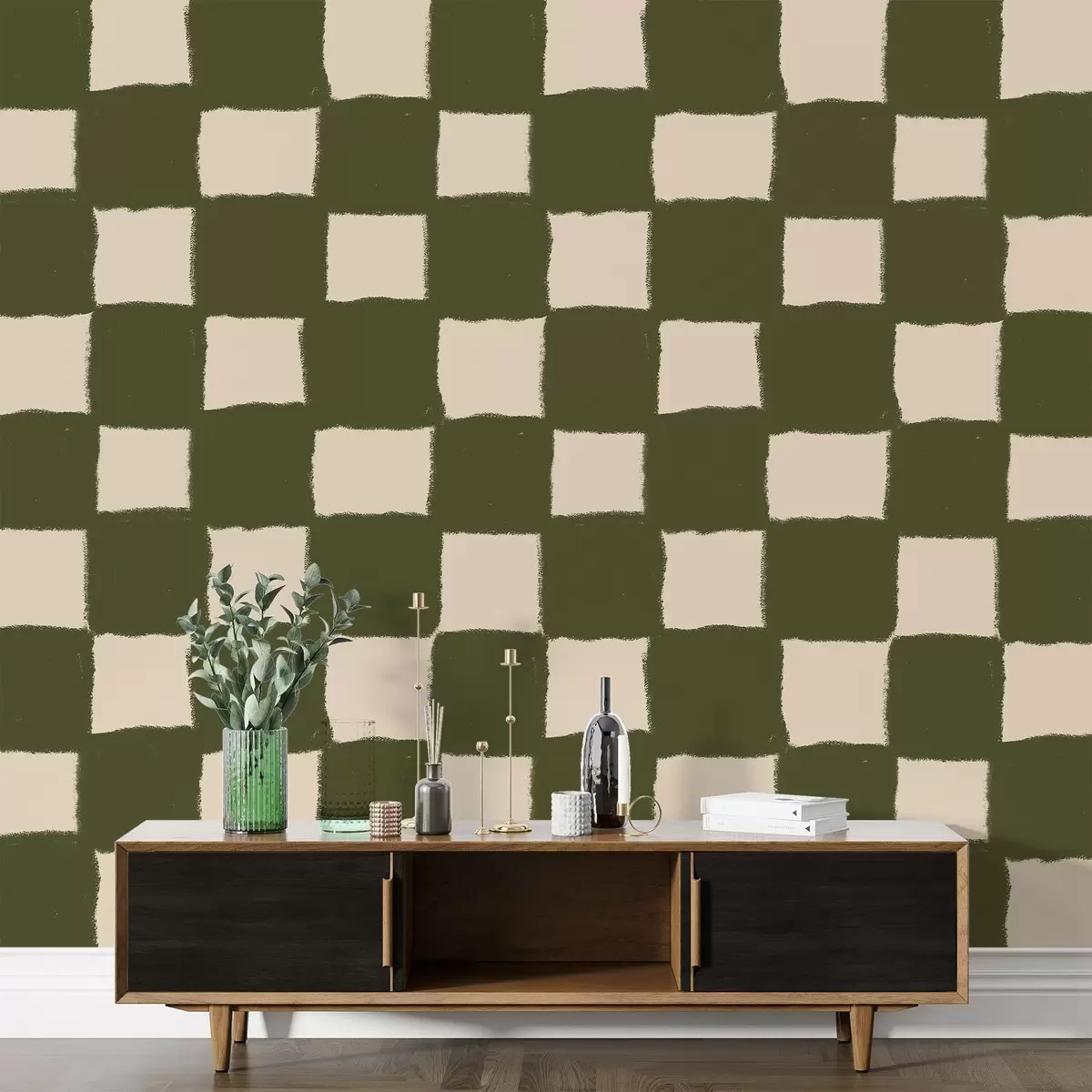 wall murals Squares, grid, geometric pattern w03789