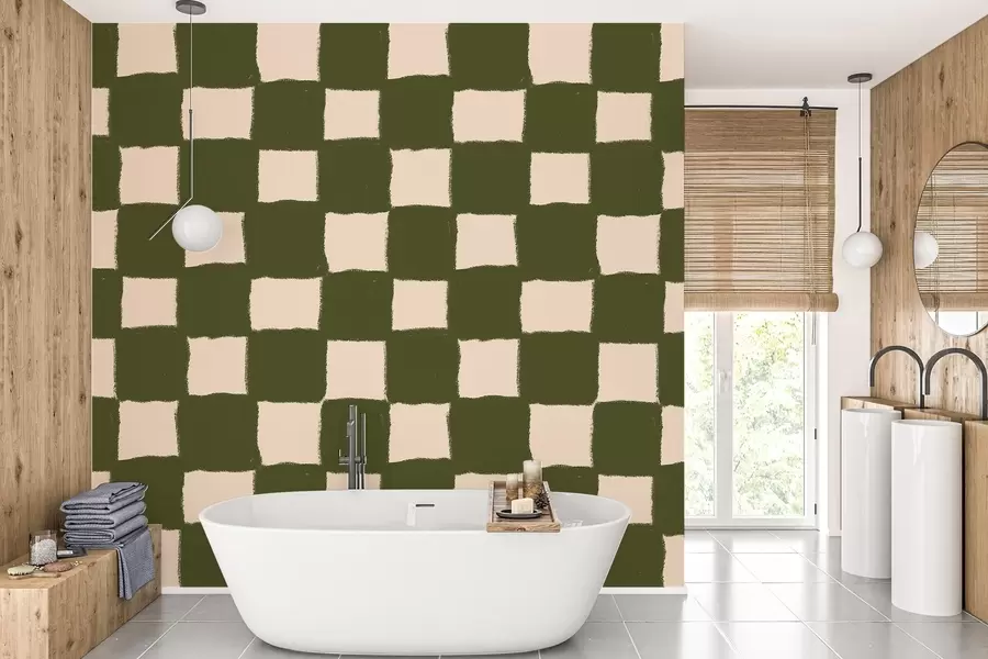 wall murals Squares, grid, geometric pattern w03789