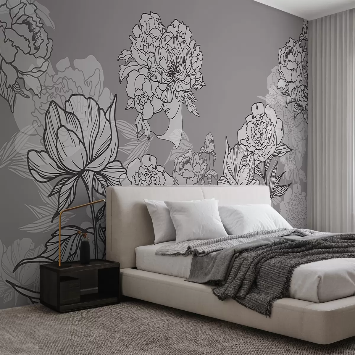 wall murals Thin, fragile flowers w03792