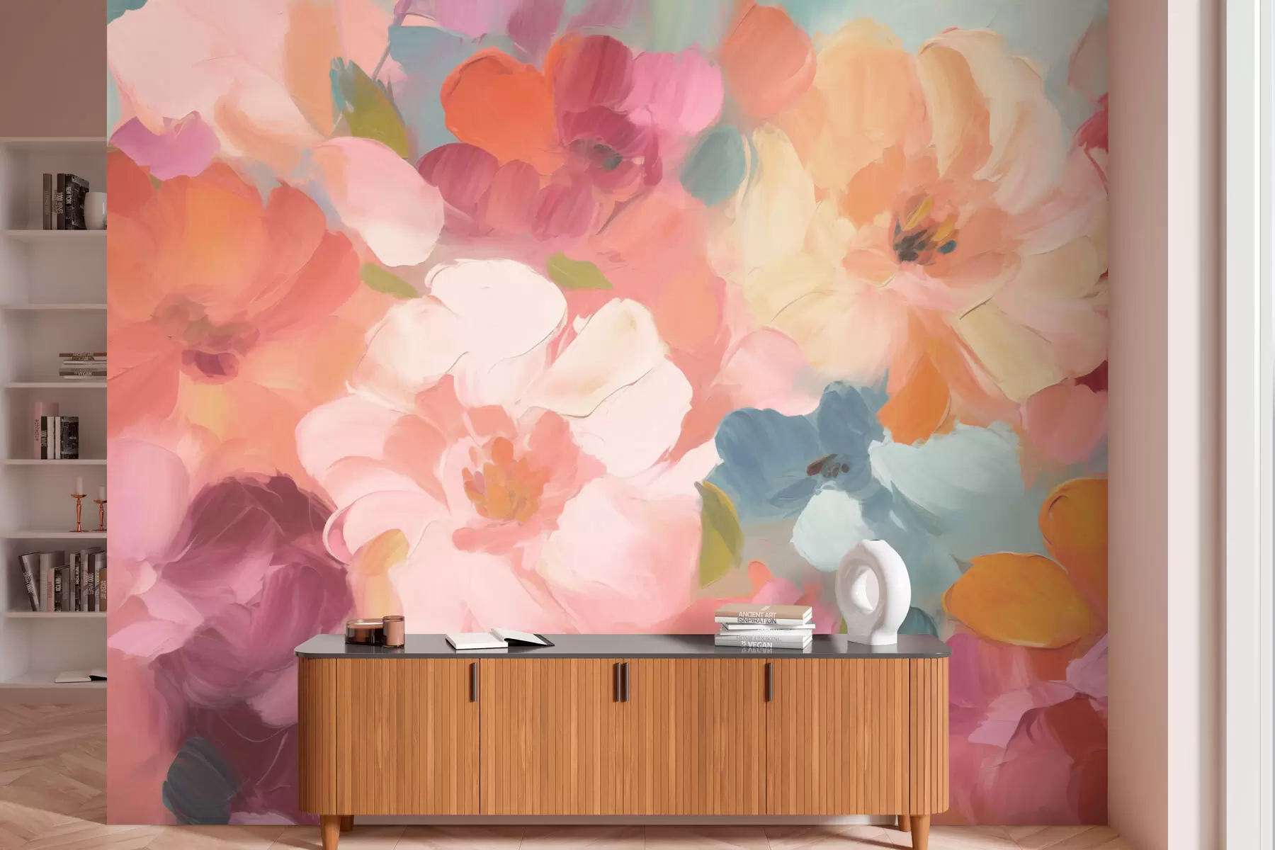 wall murals Big Flowers w03747