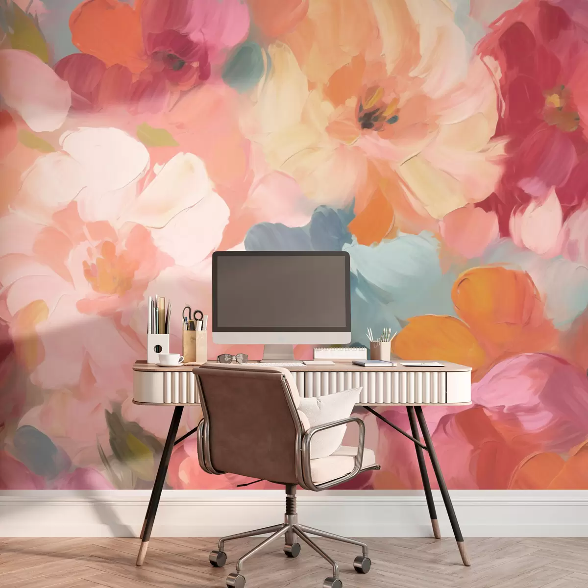 wall murals Big Flowers w03747