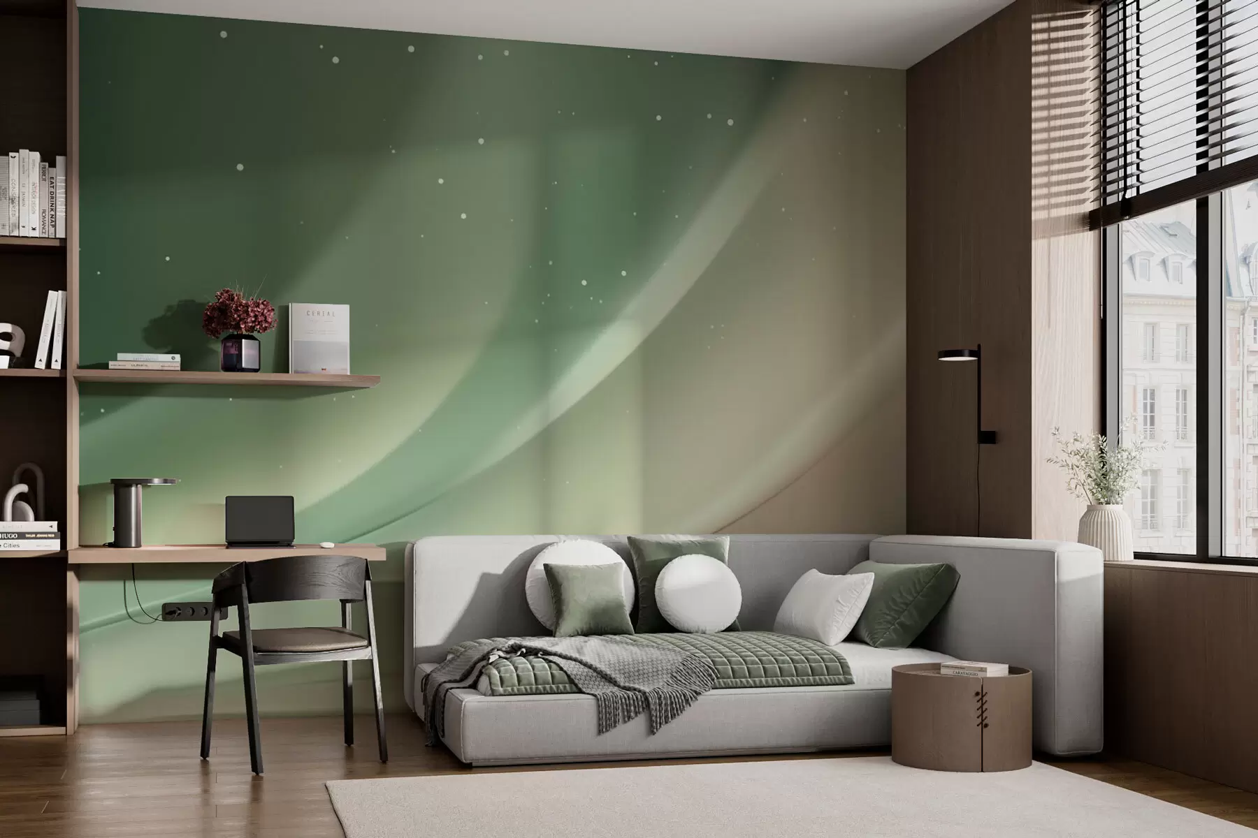 wall murals Abstract Waves Aurora w03751