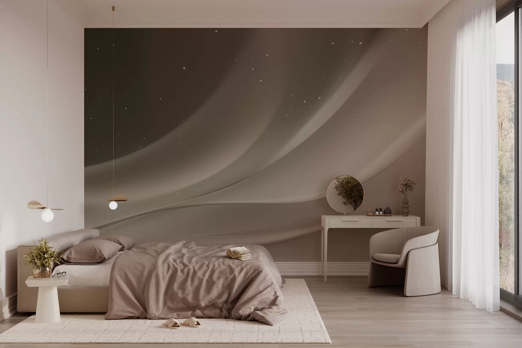 wall murals Abstract Waves Aurora w03751v1