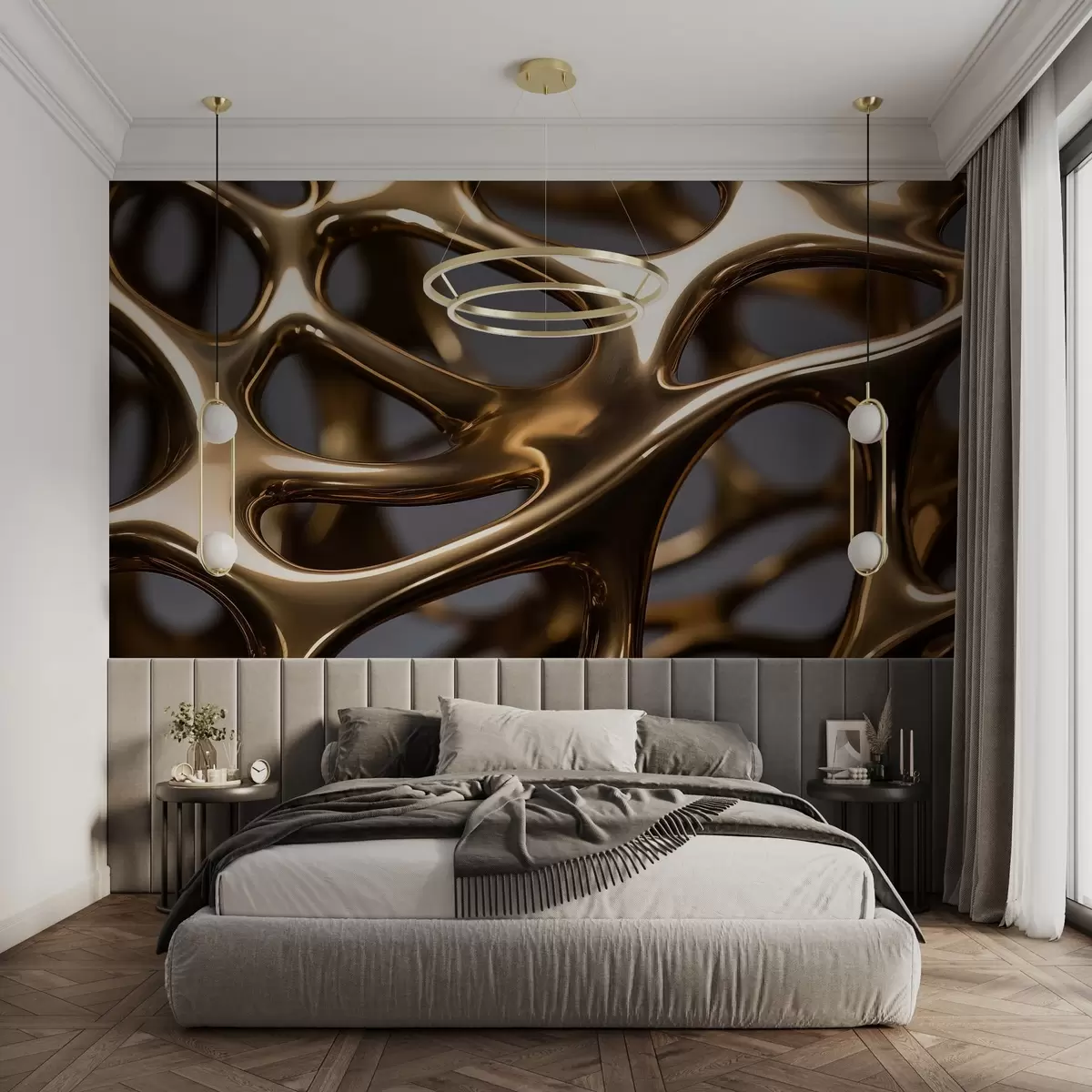 wall murals Large volumetric patterns w03816