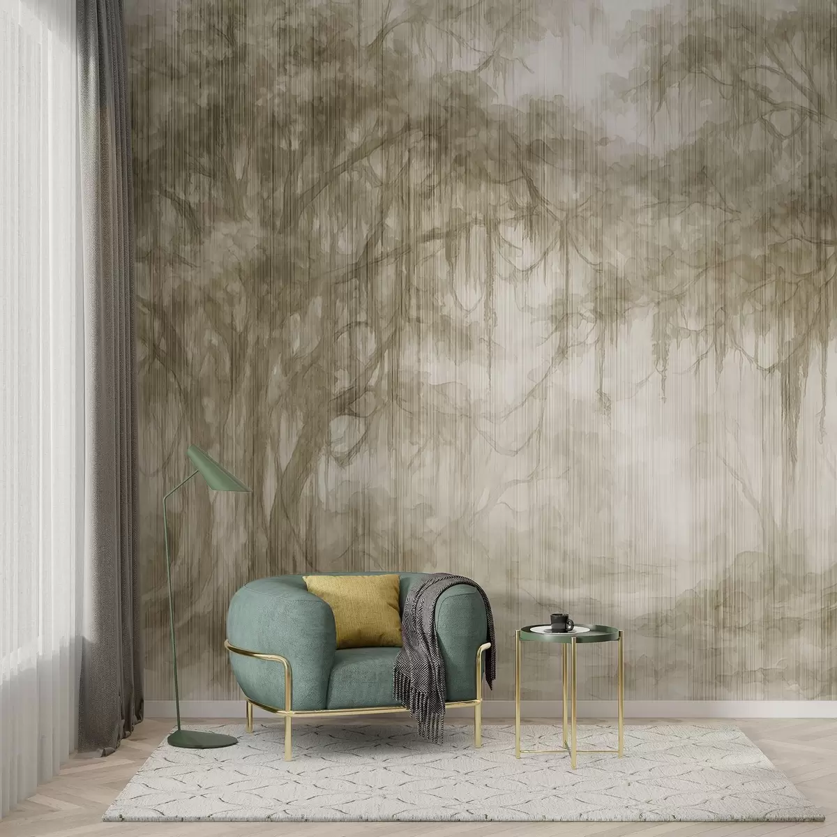 wall murals Abstract trees w03819v1