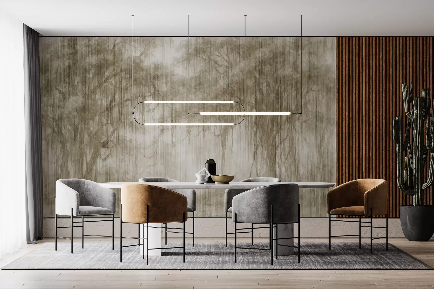 wall murals Abstract trees w03819v1