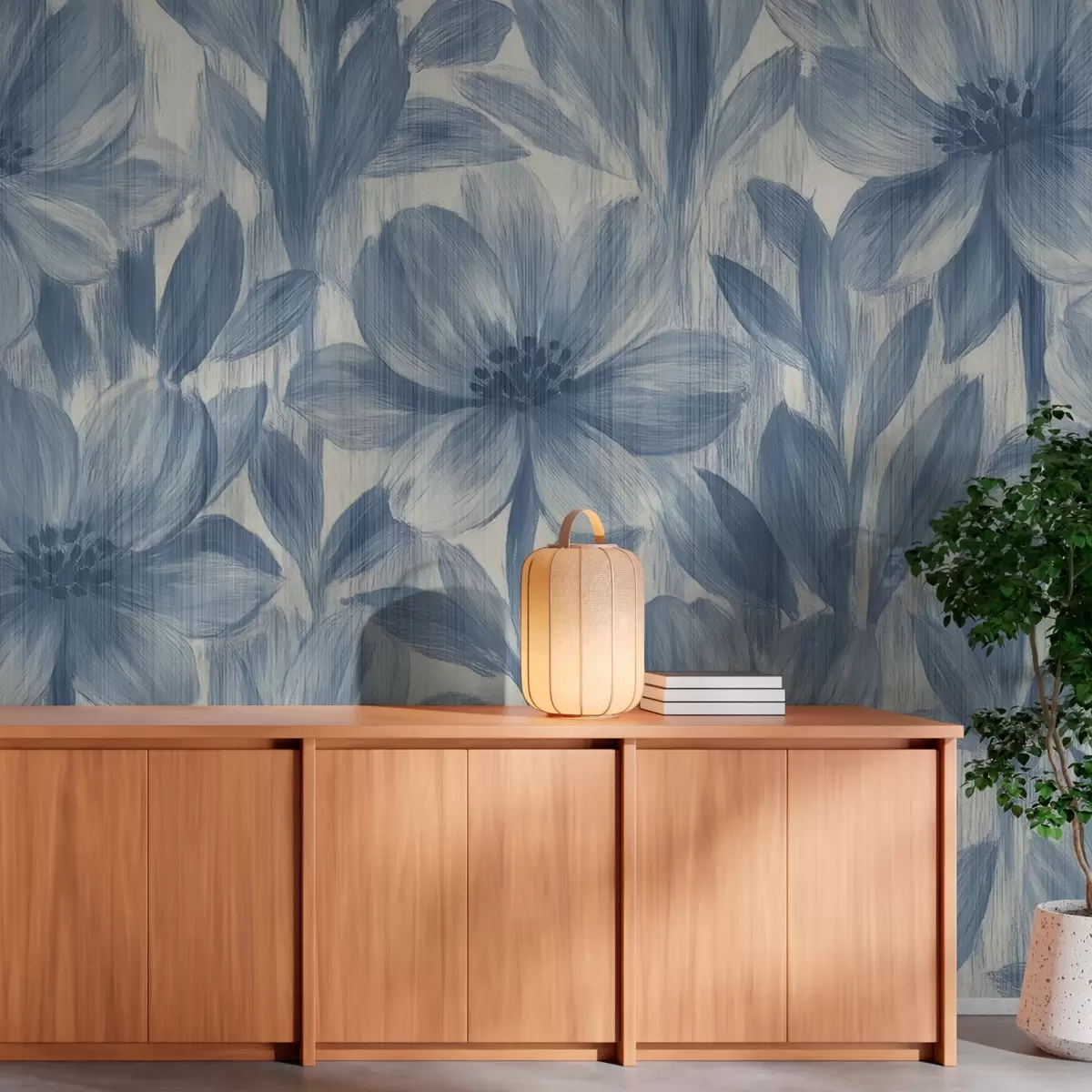 wall murals Stylish watercolor flowers w03821