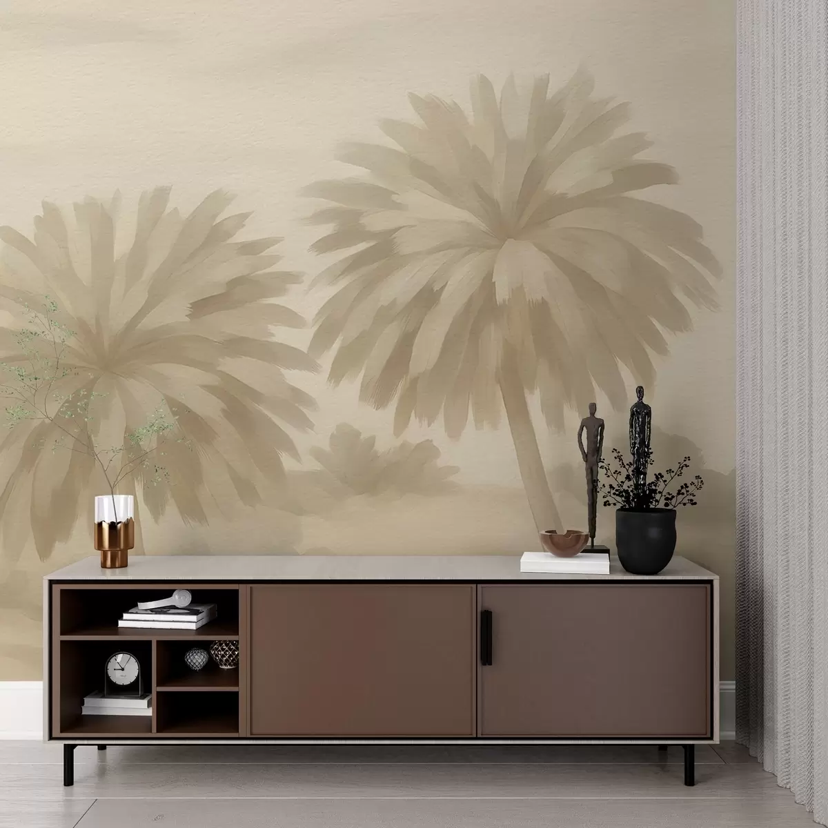 wall murals Watercolor landscape w03824v1