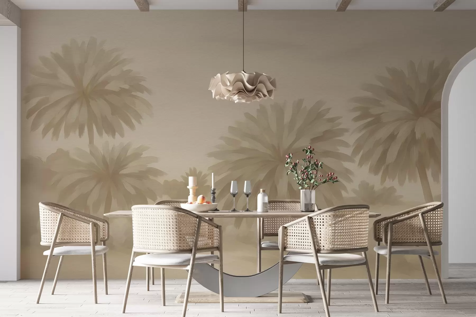 wall murals Watercolor landscape w03824v1