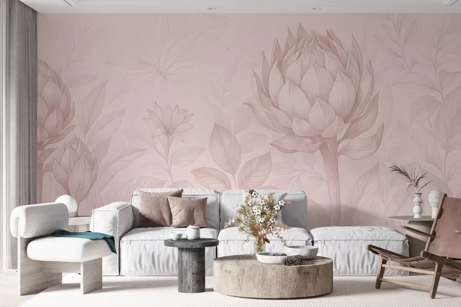 wall murals A delicate bouquet of various plants w03825v2