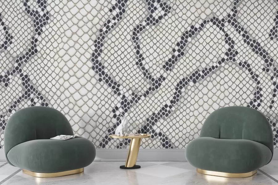 wall murals Imitation of snake skin with paint w03830