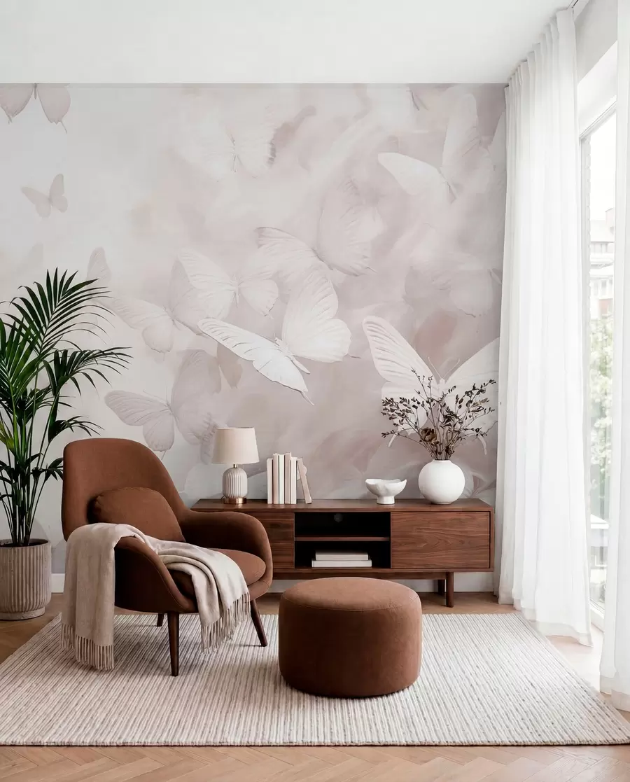 wall murals Butterflies in the fog w03841v1