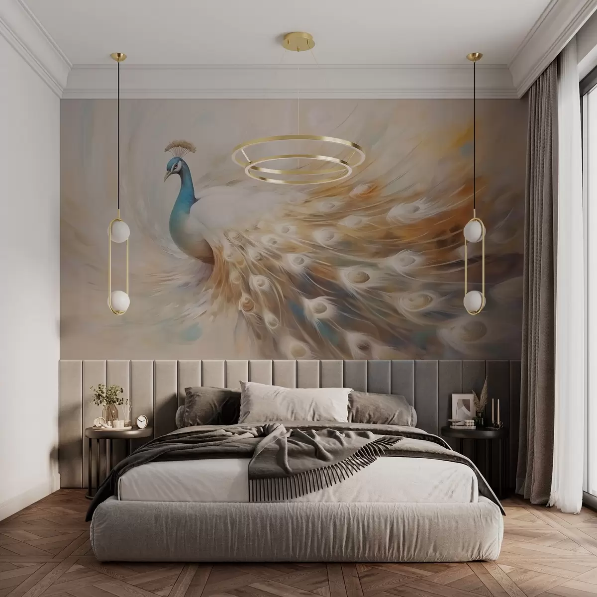 wall murals Peacock w03850