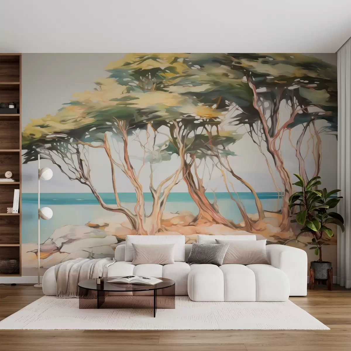 wall murals Trees by the sea w03855